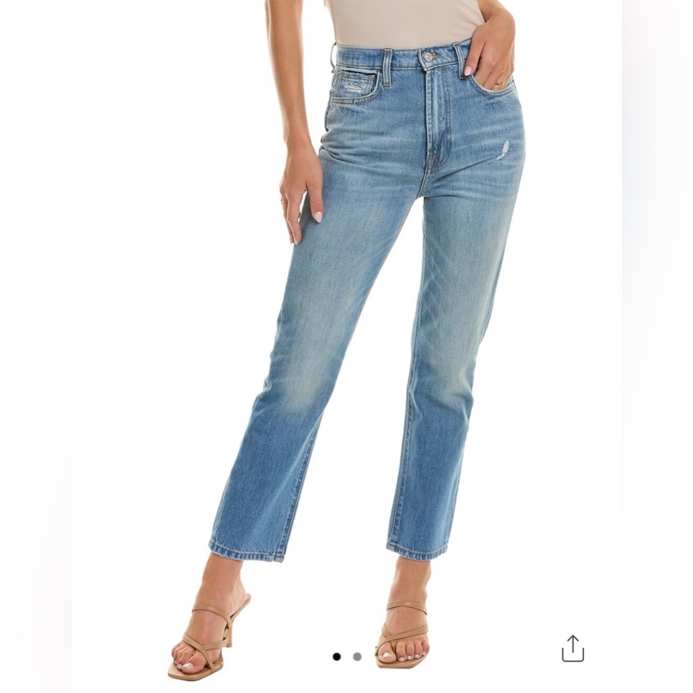 7 For All Mankind Palma Rosa Easy Slim Cropped Jean